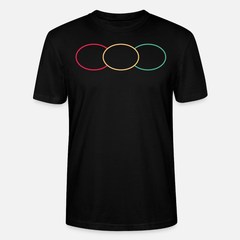 Drei Kringel Simpel Design - Stanley/Stella Unisex Bio-T-Shirt CRAFTER - Schwarz