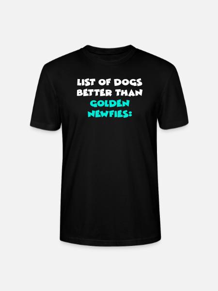 Golden Newfies - Stanley/Stella Unisex Bio-T-Shirt CRAFTER - Schwarz