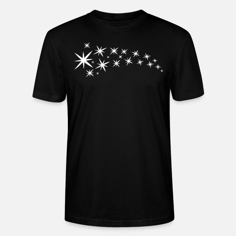 Weisse Sterne - Stanley/Stella Unisex Bio-T-Shirt CRAFTER - Schwarz