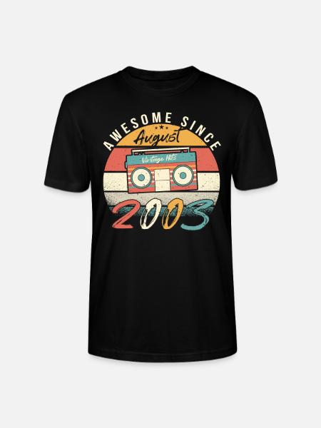 Geburtsjahr 2003 Im August - Stanley/Stella Unisex Bio-T-Shirt CRAFTER - Schwarz