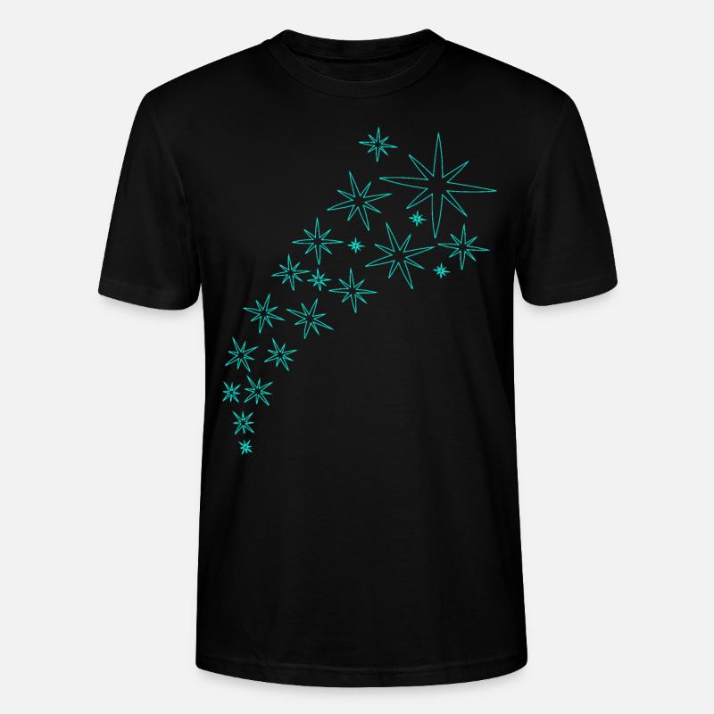 Sternenbogen Mintgrünes Design - Stanley/Stella Unisex Bio-T-Shirt CRAFTER - Schwarz