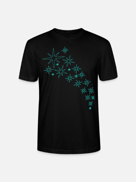Stjerner Mint Green Design - Stanley Stella CRAFTER unisex økologisk-T-shirt - sort