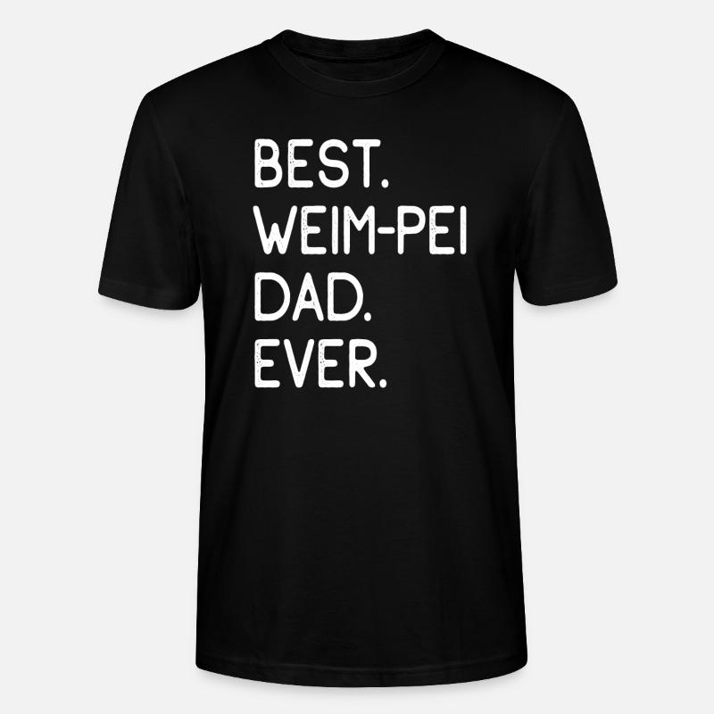 Weim-Pei Papa - T-shirt bio CRAFTER Stanley Stella Unisexe - noir