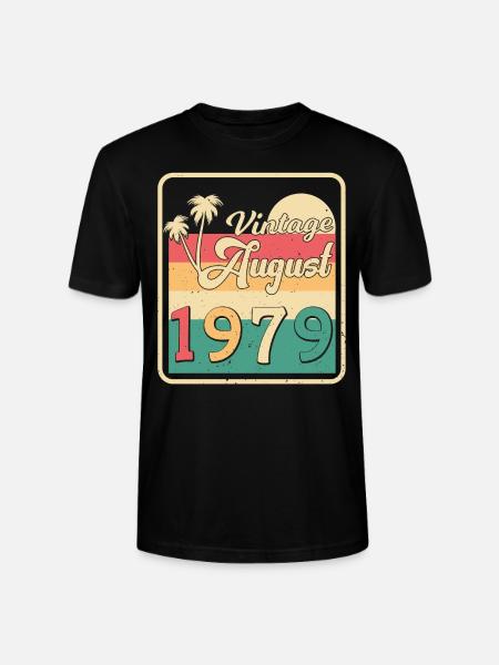 1979 August Gift Idea - Stanley/Stella CRAFTER Unisex Organic T-Shirt - black