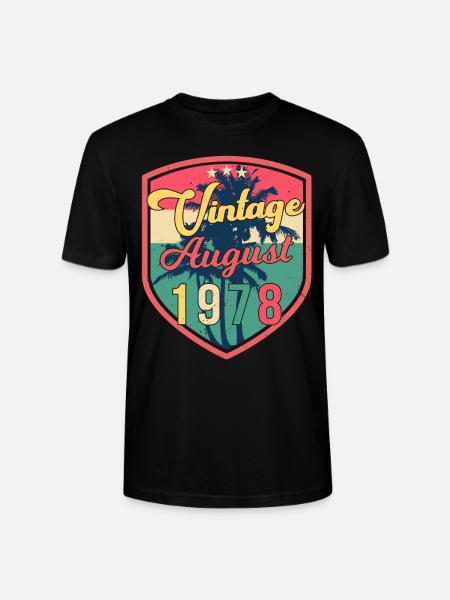Baujahr 1978 Im August - Stanley/Stella Unisex Bio-T-Shirt CRAFTER - Schwarz