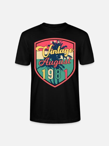 Né en août 1981 - T-shirt bio CRAFTER Stanley Stella Unisexe - noir