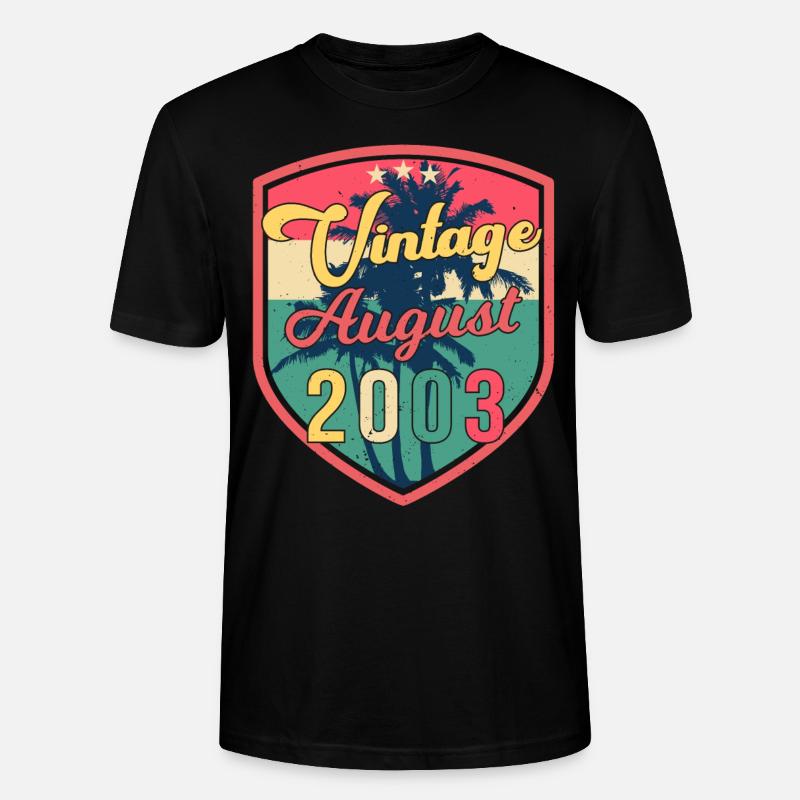 Bester Geburtsmonat August 2003 - Stanley/Stella Unisex Bio-T-Shirt CRAFTER - Schwarz