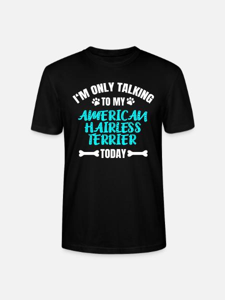 American Hairless Terrier - Stanley/Stella CRAFTER Unisex Organic T-Shirt - black