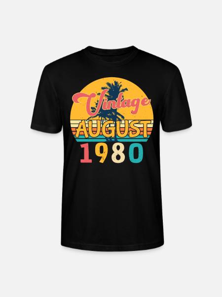 1980 août rétro - T-shirt bio CRAFTER Stanley Stella Unisexe - noir