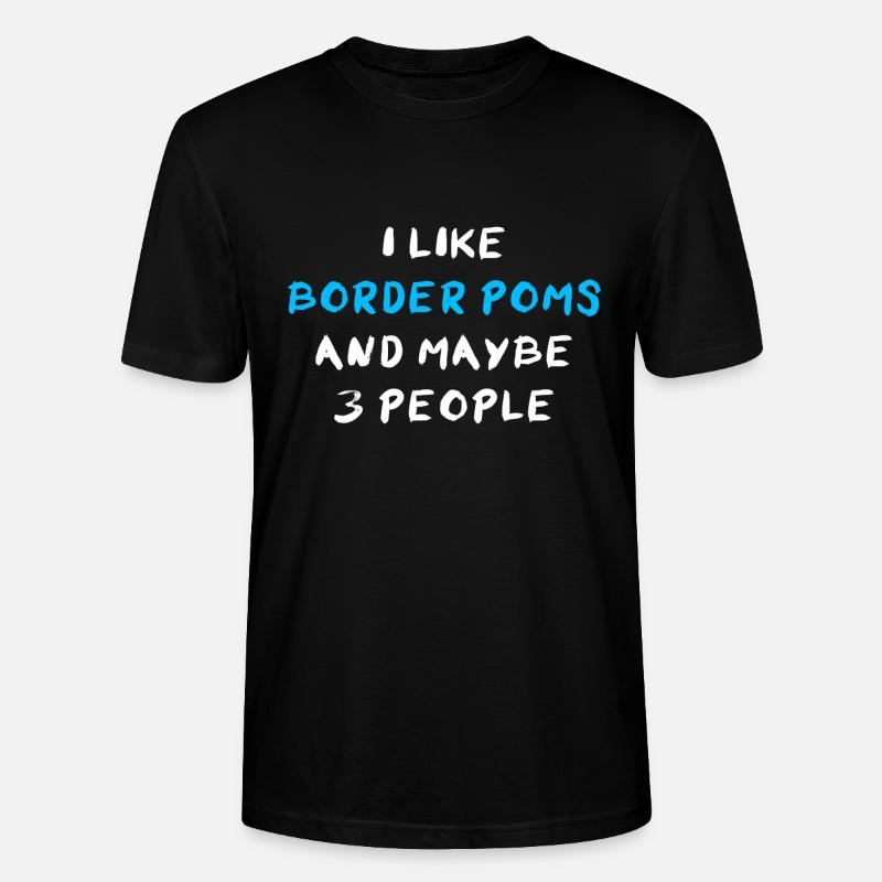 Border Pom - Stanley/Stella Unisex Bio-T-Shirt CRAFTER - Schwarz
