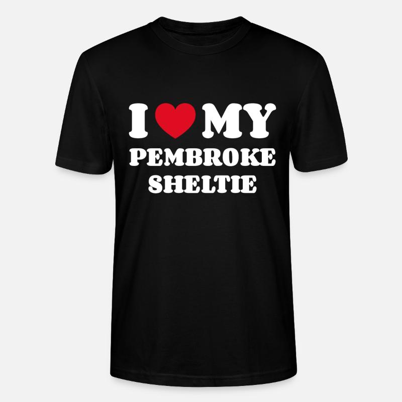 J’aime mon Pembroke Sheltie - T-shirt bio CRAFTER Stanley Stella Unisexe - noir
