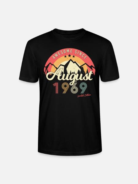 1969 August Retro - Stanley/Stella Unisex Bio-T-Shirt CRAFTER - Schwarz