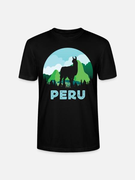 Peru, Perulama - Stanley/Stella CRAFTER Unisex Organic T-Shirt - black