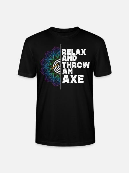 Axe Throw, Throw An Axe - Stanley/Stella CRAFTER Unisex Organic T-Shirt - black
