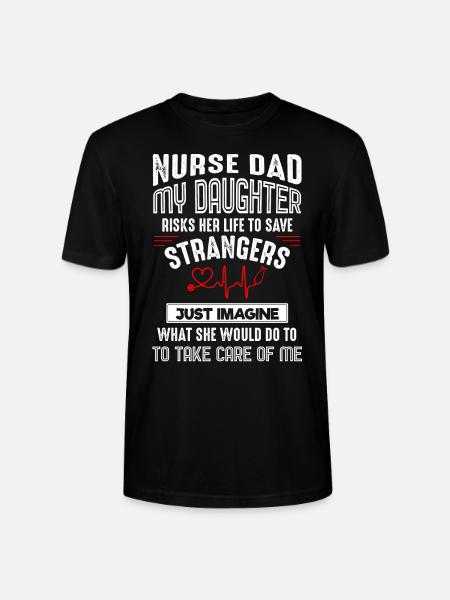 Nurse Papa Gift - Stanley/Stella CRAFTER Unisex Organic T-Shirt - black