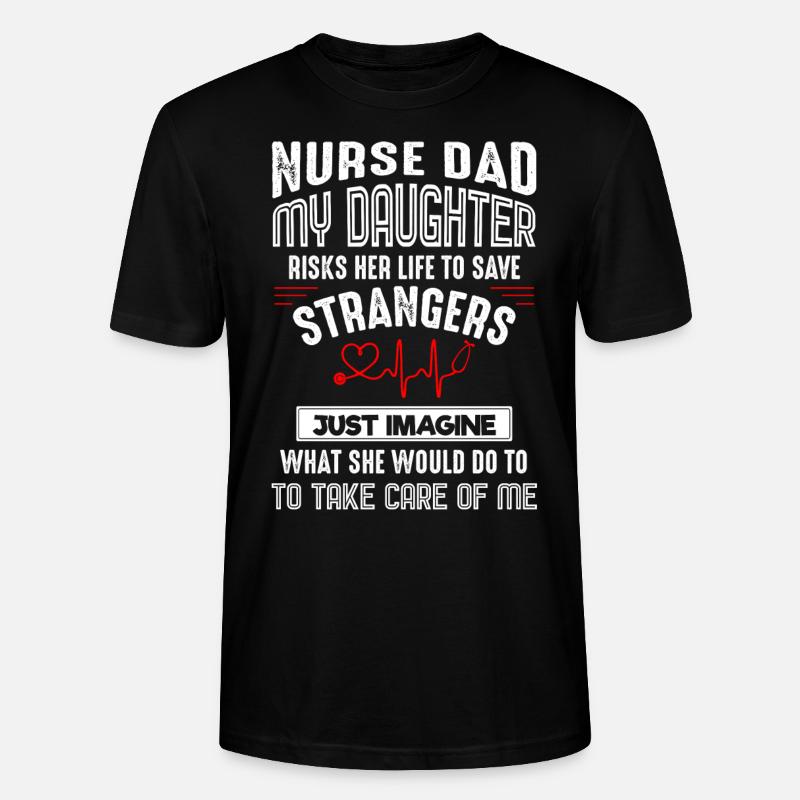 Krankenschwester Papa Geschenk - Stanley/Stella Unisex Bio-T-Shirt CRAFTER - Schwarz