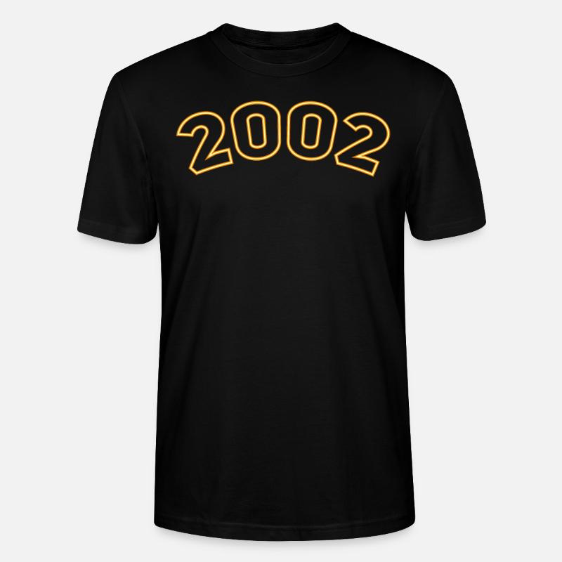 Année chanceuse 2002 Jaune Simple - T-shirt bio CRAFTER Stanley Stella Unisexe - noir