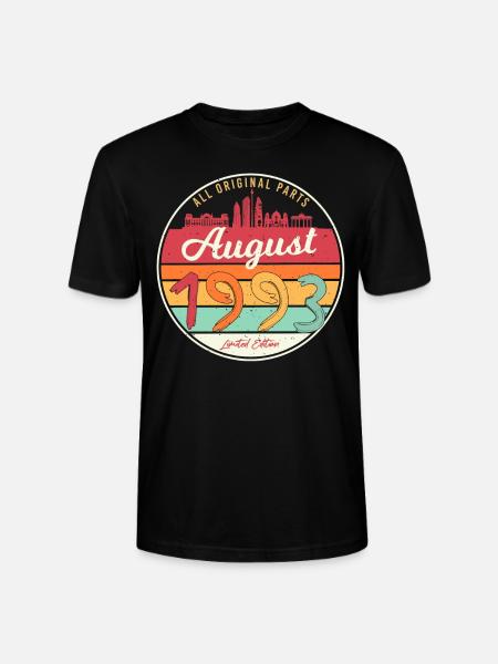 Year of construction August 1993 - Stanley/Stella CRAFTER Unisex Organic T-Shirt - black