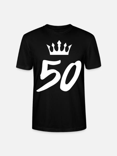 Couronne de 50 numéros - T-shirt bio CRAFTER Stanley Stella Unisexe - noir