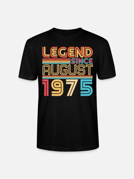August 1975 Geschenkidee - Stanley/Stella Unisex Bio-T-Shirt CRAFTER - Schwarz