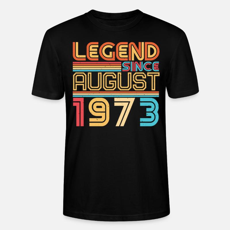 August 1973 Geschenkidee - Stanley/Stella Unisex Bio-T-Shirt CRAFTER - Schwarz