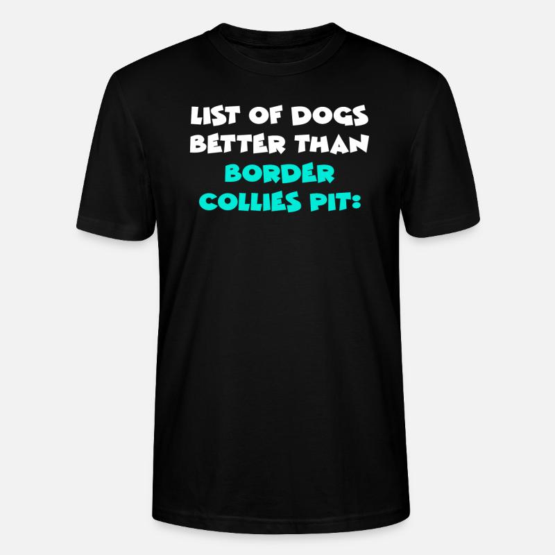 Border Collie Pits - Stanley/Stella Unisex Bio-T-Shirt CRAFTER - Schwarz