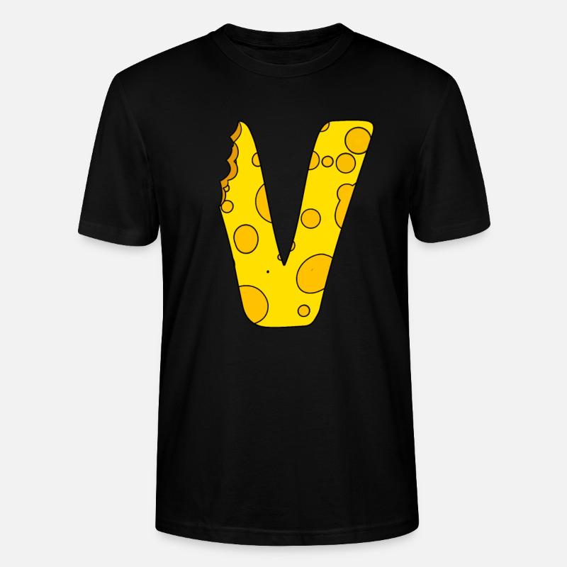 Buchstabe V - Stanley/Stella Unisex Bio-T-Shirt CRAFTER - Schwarz