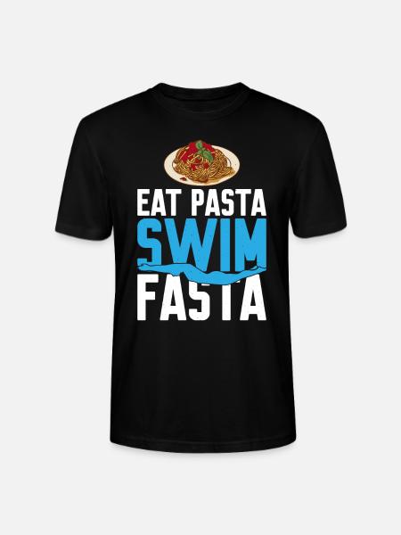 Eat Pasta Swim Fasta 10 - Stanley/Stella CRAFTER Unisex Organic T-Shirt - black