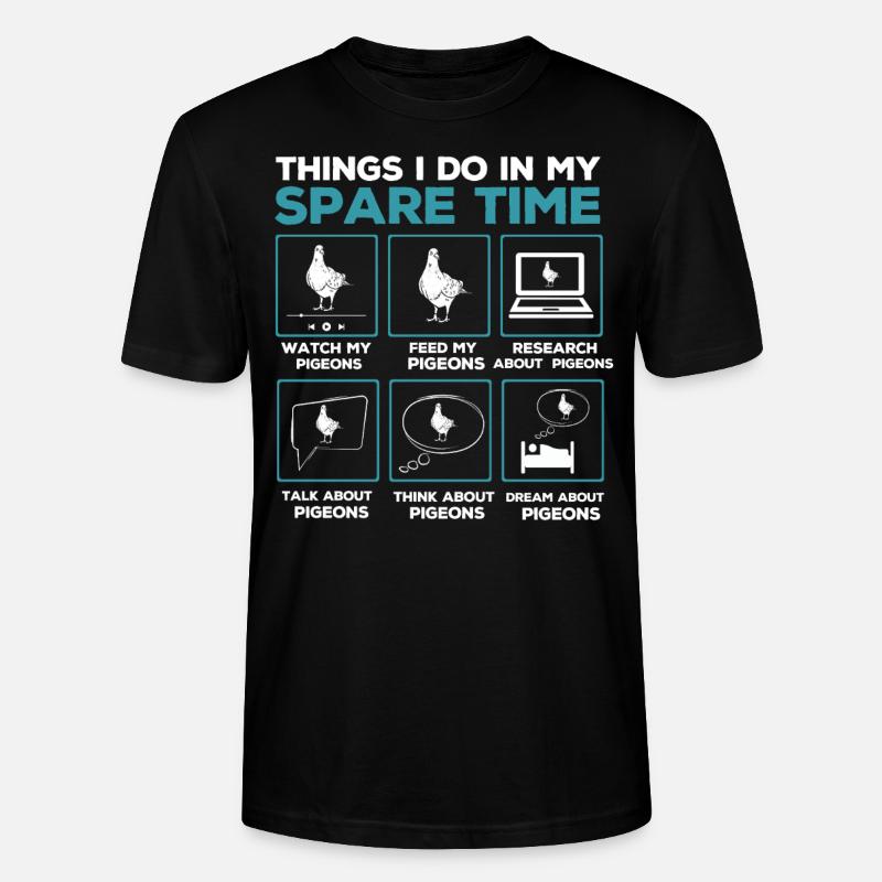 Taubenzucht, Taubenzüchter, Tauben - Stanley/Stella Unisex Bio-T-Shirt CRAFTER - Schwarz