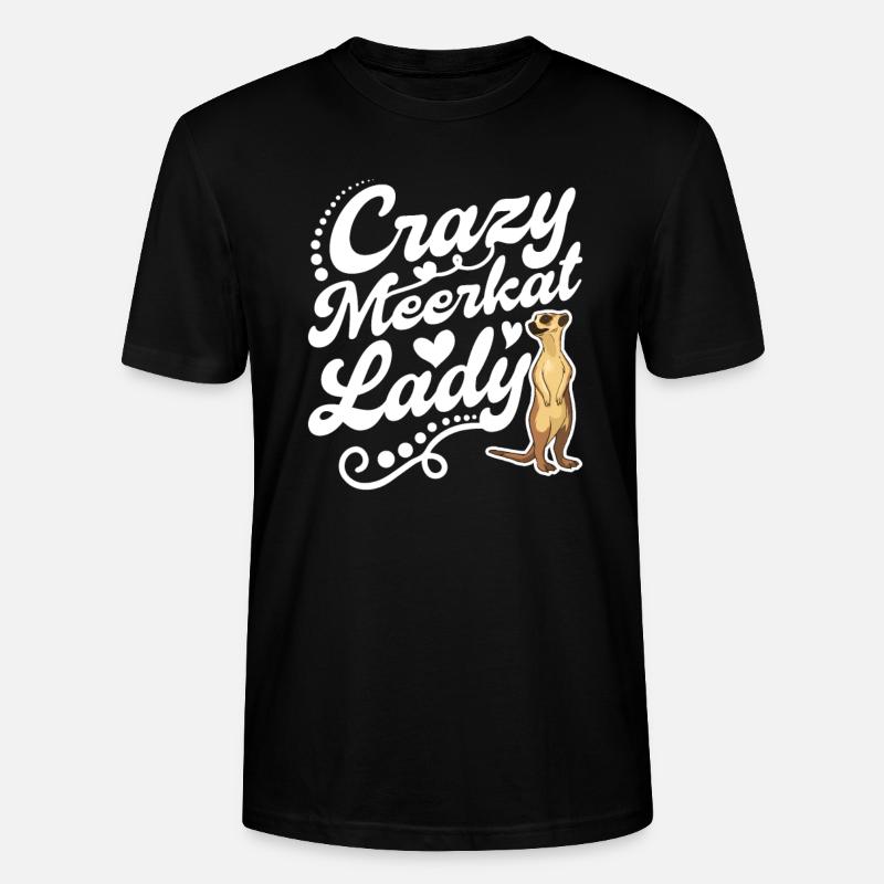 Dame suricate folle Erdmännchen - T-shirt bio CRAFTER Stanley Stella Unisexe - noir