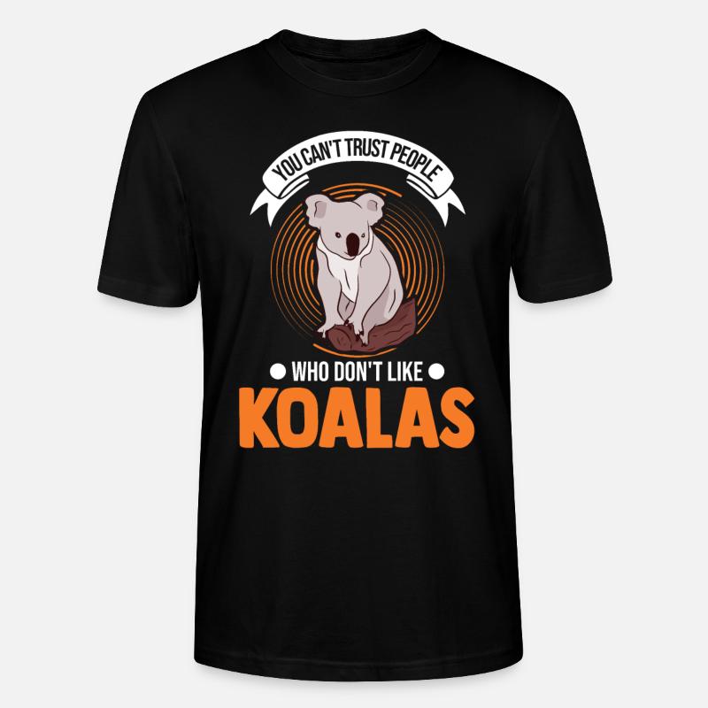 Koala Geschenk Koalabär - Stanley/Stella Unisex Bio-T-Shirt CRAFTER - Schwarz