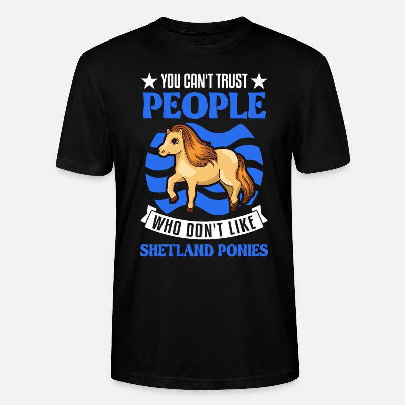 Shetland Pony Geschenk Shetty - Stanley/Stella Unisex Bio-T-Shirt CRAFTER - Schwarz