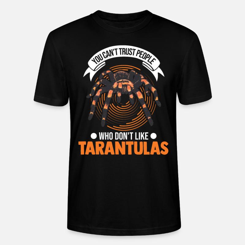 Tarantel Haustier Spinne Tarantula - Stanley/Stella Unisex Bio-T-Shirt CRAFTER - Schwarz
