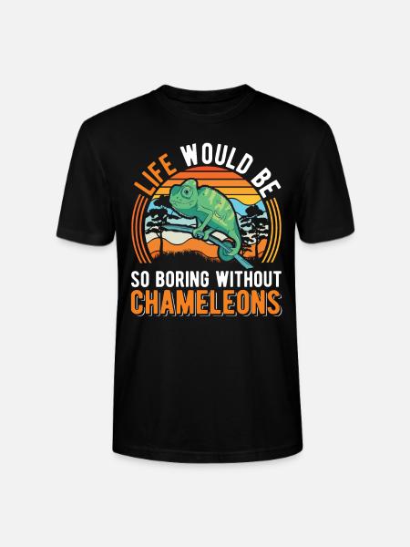 Chameleon Gift Chameleon - Stanley/Stella CRAFTER Unisex Organic T-Shirt - black