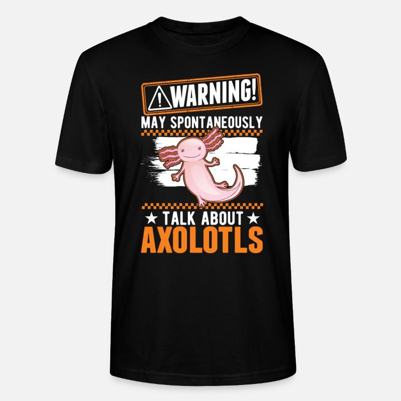 Axolotl Gift Tail Lurch - Stanley/Stella CRAFTER Unisex Organic T-Shirt - black