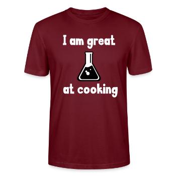 Chimiste - T-shirt bio CRAFTER Stanley Stella Unisexe - bordeaux - Devant - Alina (178cm) & Michal (187cm)
