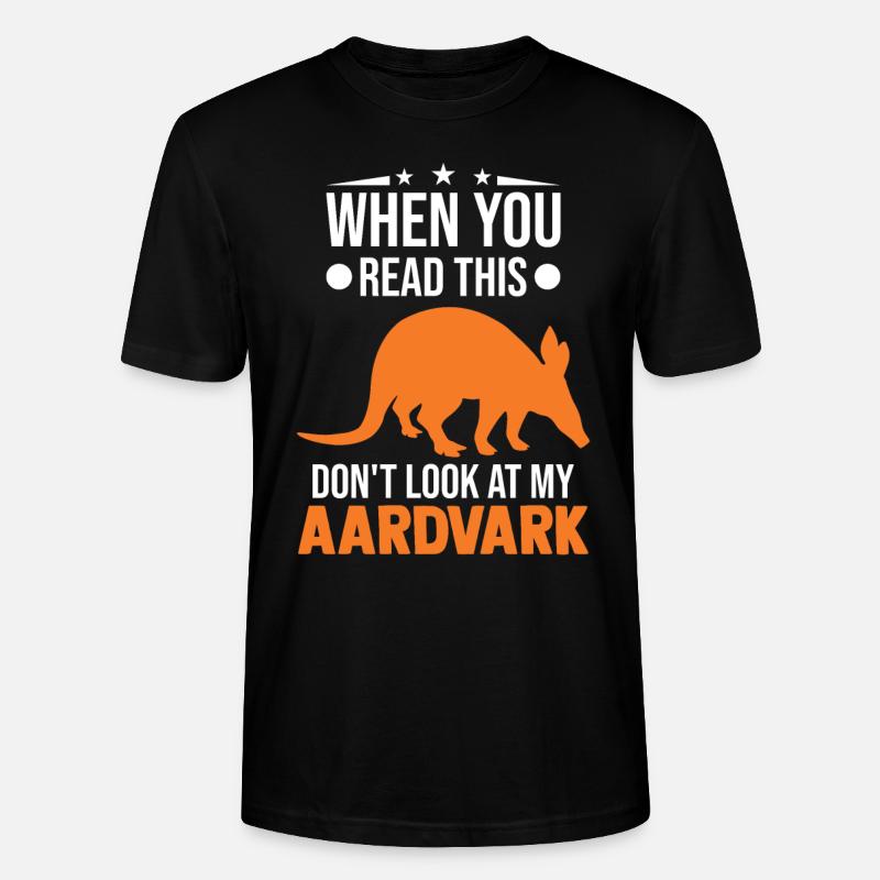Erdferkel Geschenk Aardvark - Stanley/Stella Unisex Bio-T-Shirt CRAFTER - Schwarz