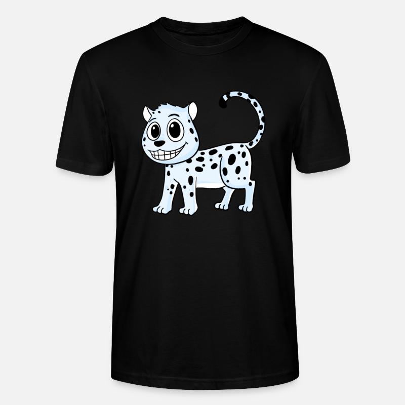 Schneeleopard Leopard - Stanley/Stella Unisex Bio-T-Shirt CRAFTER - Schwarz