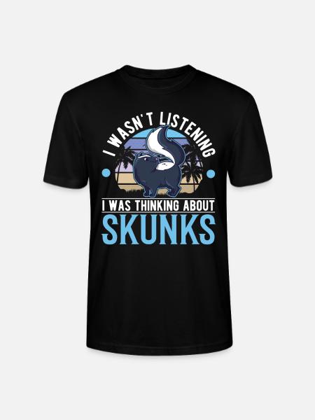 Stinktier Geschenk Skunk - Stanley/Stella Unisex Bio-T-Shirt CRAFTER - Schwarz