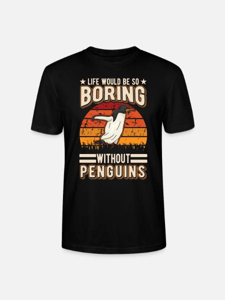 Penguin Gift Penguin - Stanley/Stella CRAFTER Unisex Organic T-Shirt - black