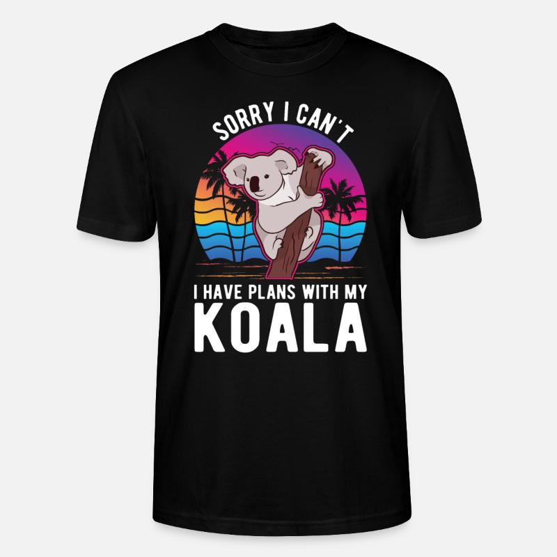 Koala Koala Bear Lovers - Stanley/Stella CRAFTER Unisex Organic T-Shirt - black