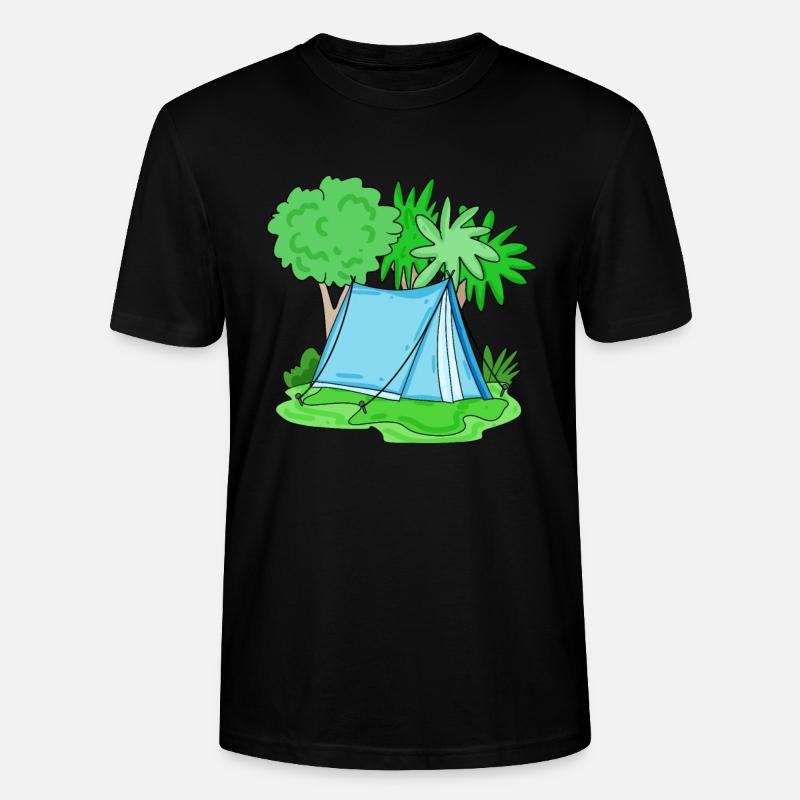 Zelt hellblau - Stanley/Stella Unisex Bio-T-Shirt CRAFTER - Schwarz