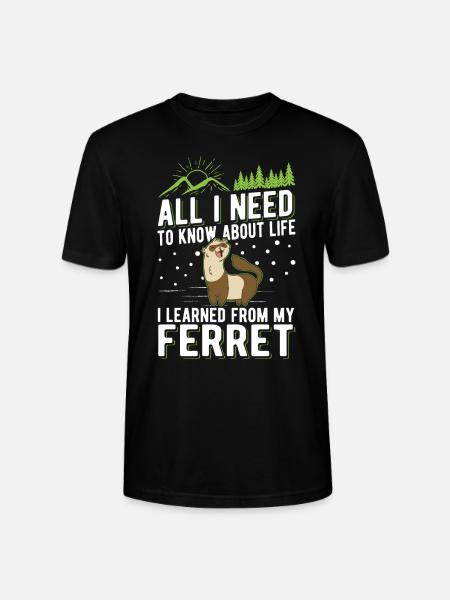 Frettchen Spruch Ferret - Stanley/Stella Unisex Bio-T-Shirt CRAFTER - Schwarz