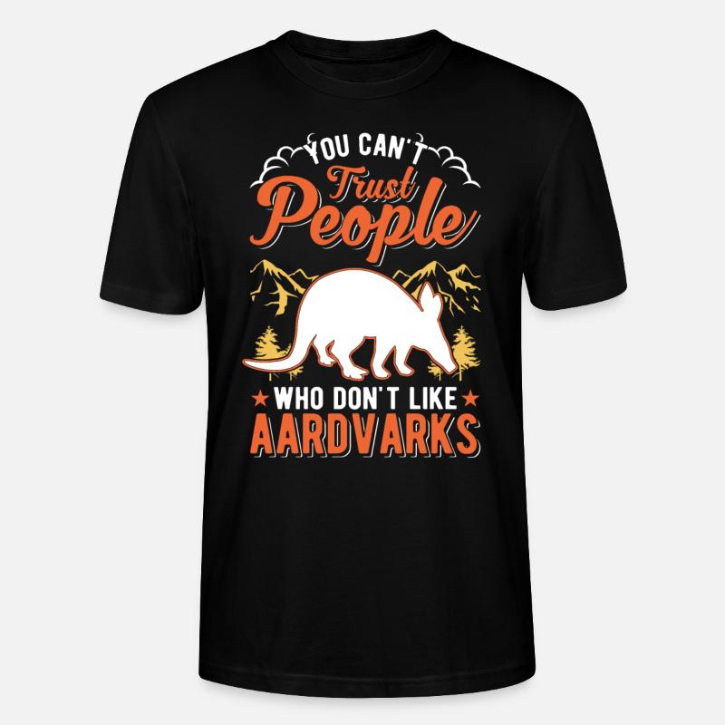 Erdferkel Geschenk Aardvark - Stanley/Stella Unisex Bio-T-Shirt CRAFTER - Schwarz
