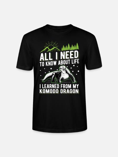Komodowaran Komododrache Waran - Stanley/Stella Unisex Bio-T-Shirt CRAFTER - Schwarz
