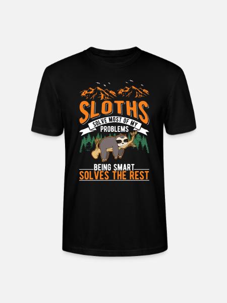 Sloth Gift Sloth - Stanley/Stella CRAFTER Unisex Organic T-Shirt - black