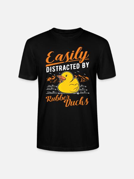 Let distraheret af Rubber Ducks Rubber Duck - Stanley Stella CRAFTER unisex økologisk-T-shirt - sort