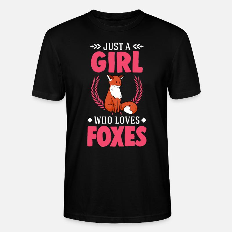 Fuchs Mädchen Geschenk - Stanley/Stella Unisex Bio-T-Shirt CRAFTER - Schwarz