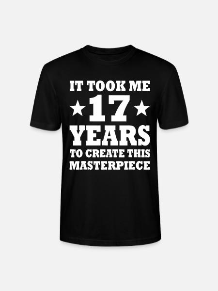 Funny 17th Birthday Gift For-17-Year Old Teens Boy - Stanley/Stella CRAFTER Unisex Organic T-Shirt - black