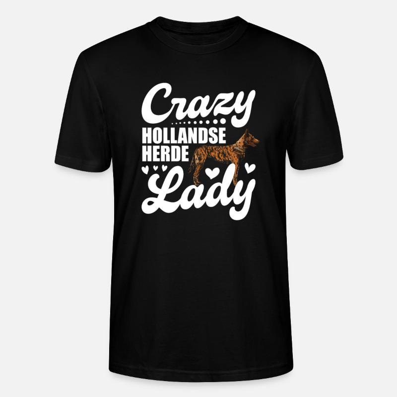 Crazy Hollandse Herder dame - T-shirt bio CRAFTER Stanley Stella Unisexe - noir